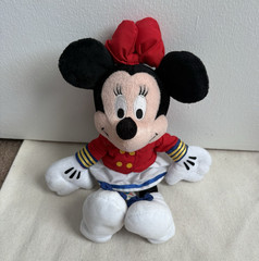 Disney Cruise Line Minnie Mouse Plush Stuffed Animal Red Bow Small 2017