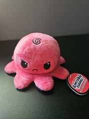 TeeTurtle Reversible 4″ Octopus Plushie Black And Pink NWT Convention Exclusive