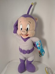 Nanco Purple Porky Pig Alien Plush Space Cadet Duck Dodgers 21″