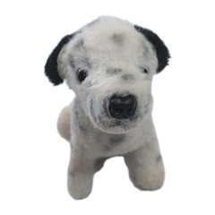 MERRYTHOUGHT Dalmatian Dog Black & White Plush Handmade in England 9″
