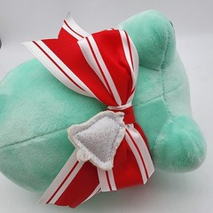 Aurora Tasty Peach Meowchi Cat Stuffed Plush Toy 8″ Christmas Ribbon Green 2023