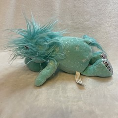 redemption plus plush 322354 turquoise silver sparkle lion