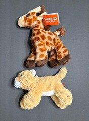 Wild Republic Giraffe Plush Hug’ems Feline Spotted Cub Stuffed Animal Lot of 2