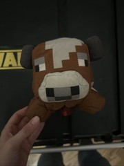 Minecraft Brown Cow Plush Reversible 2 in 1 Raw Beef Porkhop Stuffed Toy