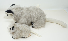 Vintage 70s Dakin Dardenelle Plush Possum Opossum Pillow Pet & 1 Baby 1975
