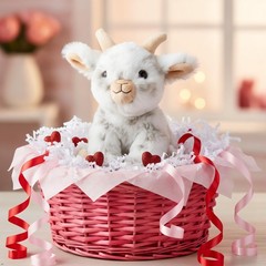 The Petting Zoo Goat Stuffed Animal Plushie, Gifts for Kids, Wild 6 in, Multi