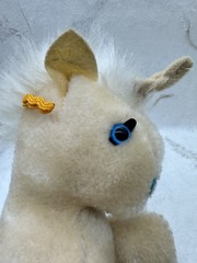 VTG Unicorn Plush 8 Inch Superior Toy Novelty Peach/Tan Stuffed Animal