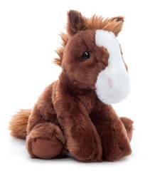 The Petting Zoo Floppy Horse Stuffed Animal Plushie, Gifts for 8 in, Brown
