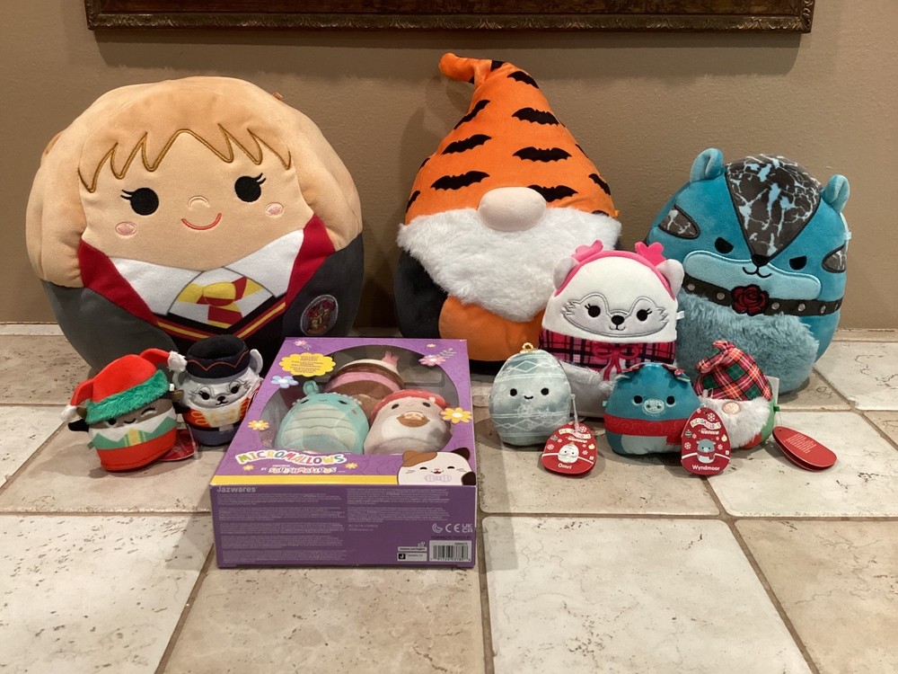 Lot of 10 New & Pre-Owned Squishmallows and Micromallows 2021 thru 2025
