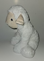 Silver One White Sheep Lamb Plush 13″ Stuffed Animal Toy Lovey Sewn Eyes