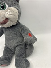 Talking Tom Interactive Plush 10” Dragon-i Toys Talk Back Recording Gray Cat Toy