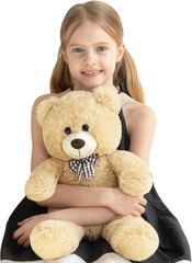 Bow Tie Teddy Bear Stuffed Animal, 20 Inch Classic Stuffed Bears Plush, Cuddly H