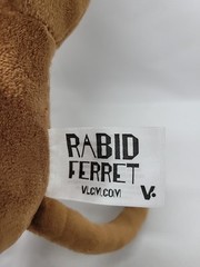 VLCM Rabid Ferret Plush Vampire Ferret Stuffed Animal Mad Ferret Fangs 9″