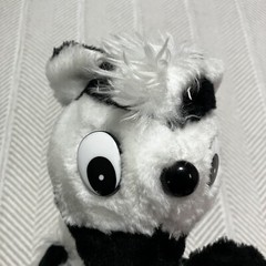 Superior Toy Co Hard Plush Skunk with Flower Carnival Toy Black and White