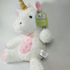 Textured Unicorn Plush Stuffed Animal, Rattles, Crinkle Ears – Baby Toy