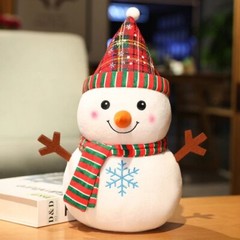 23cm Snowman Animal Pillow Plush Toy Stuffed Doll Christmas Gifts For Children