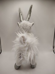 TROV White Silver Holiday Reindeer Plush Glitter Antlers Deer Toy Forest Decor