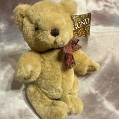 GUND T.C. Birthday Bear Plush Stuffed Teddy Bear w/ Plaid Bow 14 in, MPN 2111