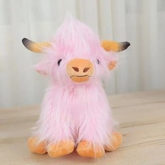 Stuffed Animals Highland Cows Cute Stuff Fluffy Cattle Dolls Best Gift For Birth