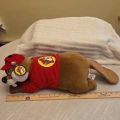 Buc-ee’s Mascot Beaver Plush Stuffed Animal w/ Red Shirt & Cap Brown/Red NWT