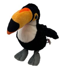 Toco Toucan Black Orange Yellow Bird HM223 Webkinz Ganz Plush 8″ Toy No Code