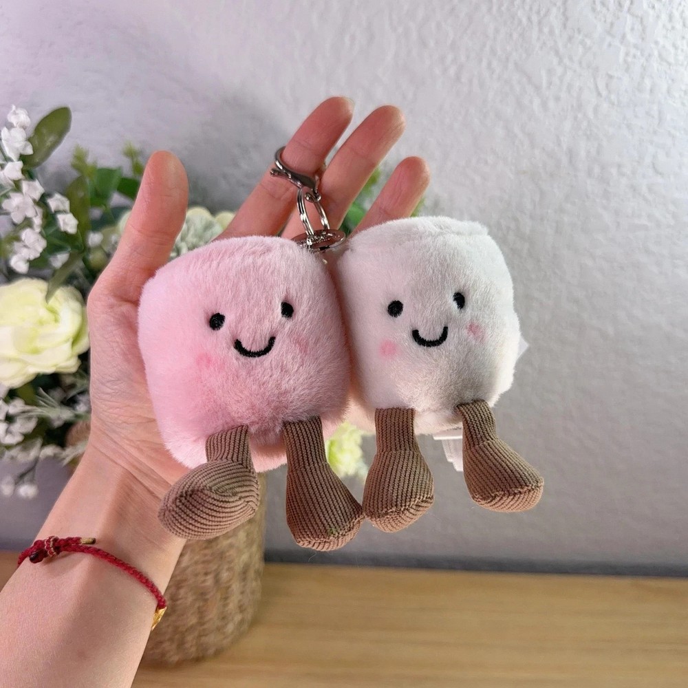 Jelly Cat Amuseables Pair of Marshmallows Plush Keychain Bag Charm Kids Gift NWT