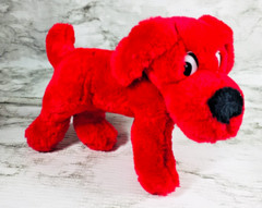 PLUSH APPEAL 9″ STUFFED RED DOG (CUTE PUPPY) VTG STUFFED ANIMAL MARDI GRAS PLUSH