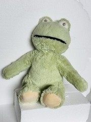 Silver One Plush Frog Light Green Sewn Eyes Stuffed Animal 11”
