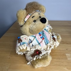 Vintage Bear Teddy Plush Indian Native American Teddy Set with Clothes See