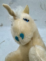 VTG Unicorn Plush 8 Inch Superior Toy Novelty Peach/Tan Stuffed Animal