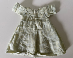 Hazel Village Sage/Yellow Linen Dress Limited Edition Retired 2018 Egg Blue