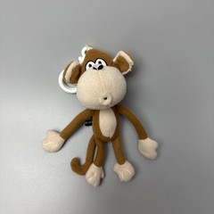 Vintage Bobby Jack Brown Monkey 7” Plush Keychain Backpack Clip Y2K