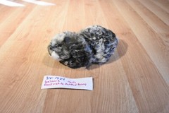 Wal-Mart Bunny/Rabbit Gray, Beige and White Mottled Beanbag Plush(310-1424)