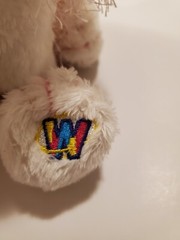 Ganz Webkinz Pink White Cat Plush Stuffed Animal No Code HM189 Fuzzy 8 Inch