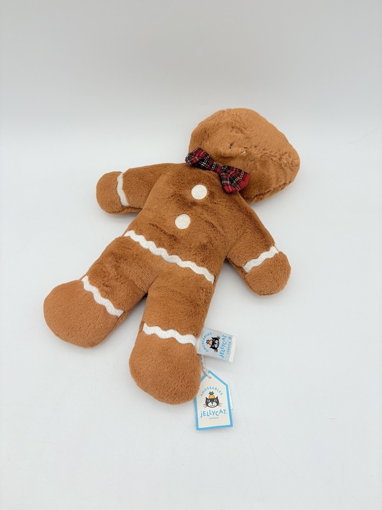 Jellycat Jolly Gingerbread Fred Cookie Plush Brown Christmas Holiday TLC READ 13
