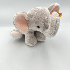Steiff Elephant Plush Baby Gray Pink Soft Stuffed Animal Benny 084096