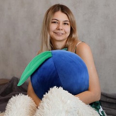 Beeveer 2 Pcs Blueberry Plush Cute Fruit 10 inches, Blue