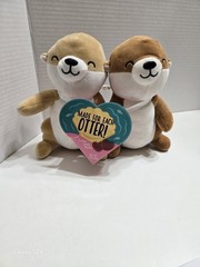 FRANKFORD ” MADE FOR EACH OTTER ” Date Night Plush With Gummy Candy Hearts Gift