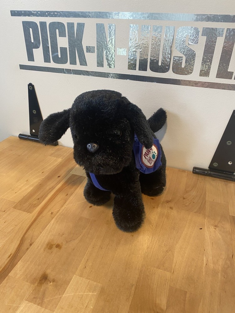 Mary Mayer Paws With a Cause Service Dog Plush Stuffed Animal Black Labrador Lab
