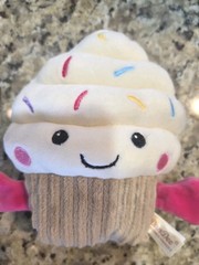 DANDEE DAN DEE PLUSH 6″ cupcake cake stud muffin cake sprinkles cream pink
