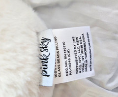 EUC 10″~Pink Sky~weighted plush “White Cat/Kitten”~sensory~comfort~soothing