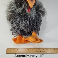 Realistic Chics Plush Gray Rooster Red Shed Tractor Supply 14″ Farm Animal Toy