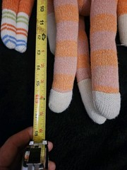 Lot 3 Orange Knit Sock Monkey Plush Stuffed Animals- 18″ Striped – 15″ And 11″
