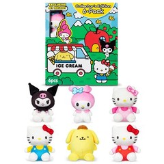 Hello Kitty & Friends 6 Pack Mini Plush Figure Stuffed Animal Kuromi My Melody