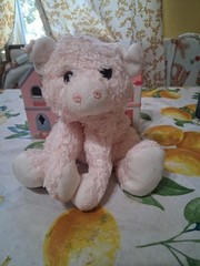 Kellytoy Vintage Used Light Pink Floppy Pig Plush