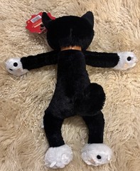 Naito Design Scratch Cat Plush Stuffed Animal Black White Small 6-14in With Tags