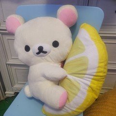 New San-X Korilakkuma 16″ Lemon Plush – Rilakkuma – Round 1 NWT