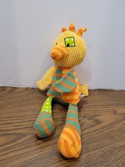 Ganz Quiltees Chick Fabric Plush Stuffed Animal 14″ Yellow Orange Green HE9979