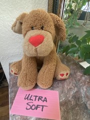 Anico International Inc. Plush Tan W Red ❤️Foot Pads Puppy Plush 2015 Ultra Soft