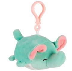 Smoochy Pals Soft Plush Backpack Clip Keychain – Elephant
